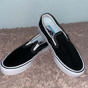 Black slip on vans size 8 women’s